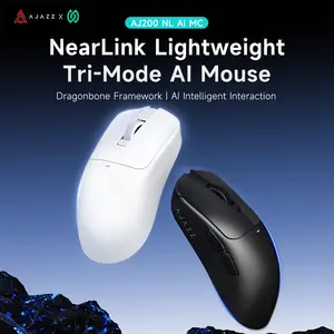 AJAZZ AJ200 AI Tri-Mode Gaming Mouse with Dragon Bone Structure, Free Aims, Exclusive FPSTraining Plug-in, Voice Input, Free Aims, Intelligent Interactive Conversation, Real-Time Translation, Gaming Mouse for FPS
