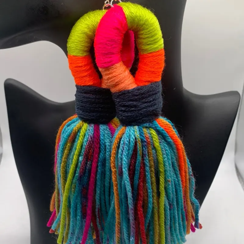Fruity Pebbles Tassel Earrings - Colorful Multicolor Tassel Earrings for Women