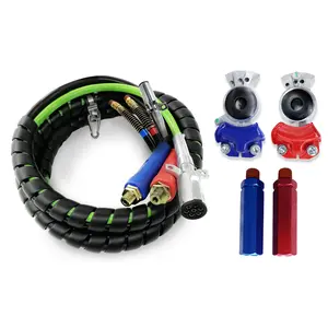3in1 12ft ABS & Air Line Hose with Gladhands Handles Set | Replacement Peterbilt PE13000