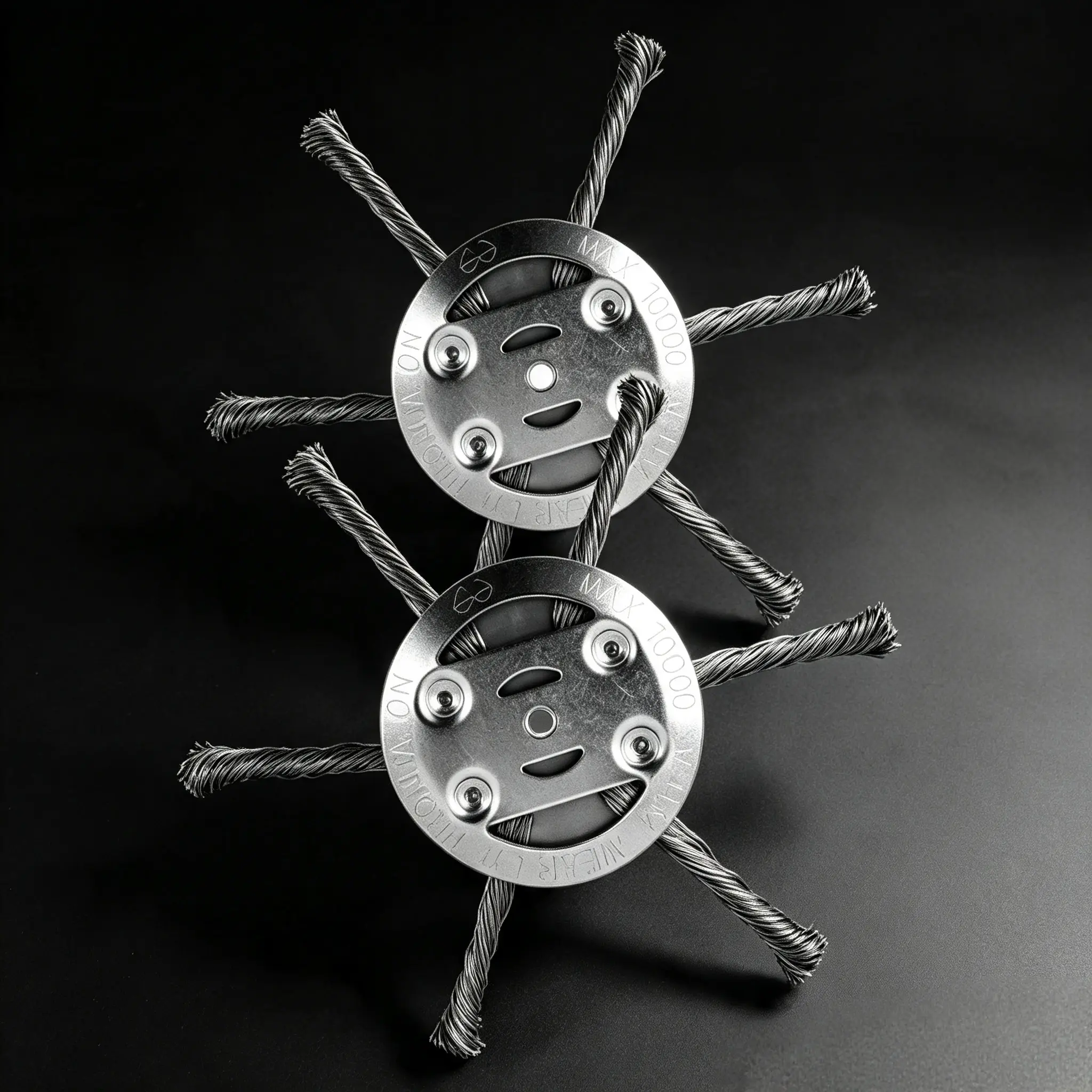 2-Pack Heavy-Duty Steel Wire Brush Wheels, Power Tool Accessory for Lawn & Garden Pavement Clearing Trimmer Head