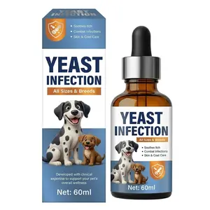 Natural Dog Yeast Infection Treatment Drops with Probiotics & Vitamins - Dog Immune & Gut Health Supplement, Relieves Itchy Skin, Paw Licking & Ear Irritation