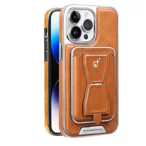 Leather Magnetic Card Slot Phone Case for Iphone 16 15 14 12 13 11 Pro Max 16 plus High End Luxury Business Leather Phone Cover NONE