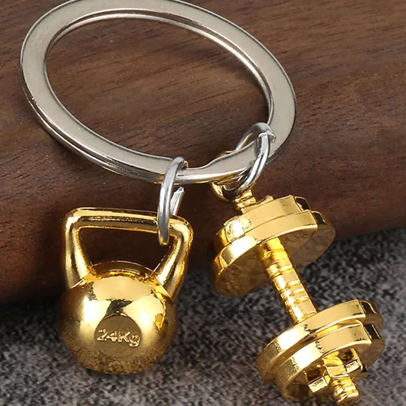 Kettlebell & Dumbbell Bag Charms, Bag Charms for Handbags, Silver & Gold Bag Chain Charms, Gym-Inspired Bag Decoration Keychain, Motivational Bag Pendant for Backpack, Ideal for Gym Enthusiasts & Fitness Lovers, Bag Accessory, Backpack Accessories