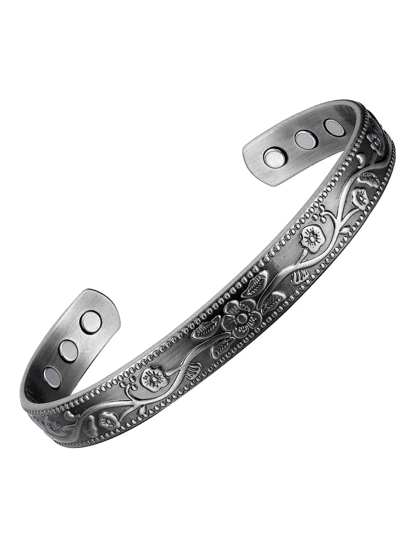 Mother's Day Gift Women's Elegant Vintage Flower Design Adjustable Open Cuff Bangle, Exquisite Trendy Cuff Bangle, Chic Gorgeous Jewelry As Gift for Girlfriend, Flower Design Bracelet, Cuff Bangles Bracelets