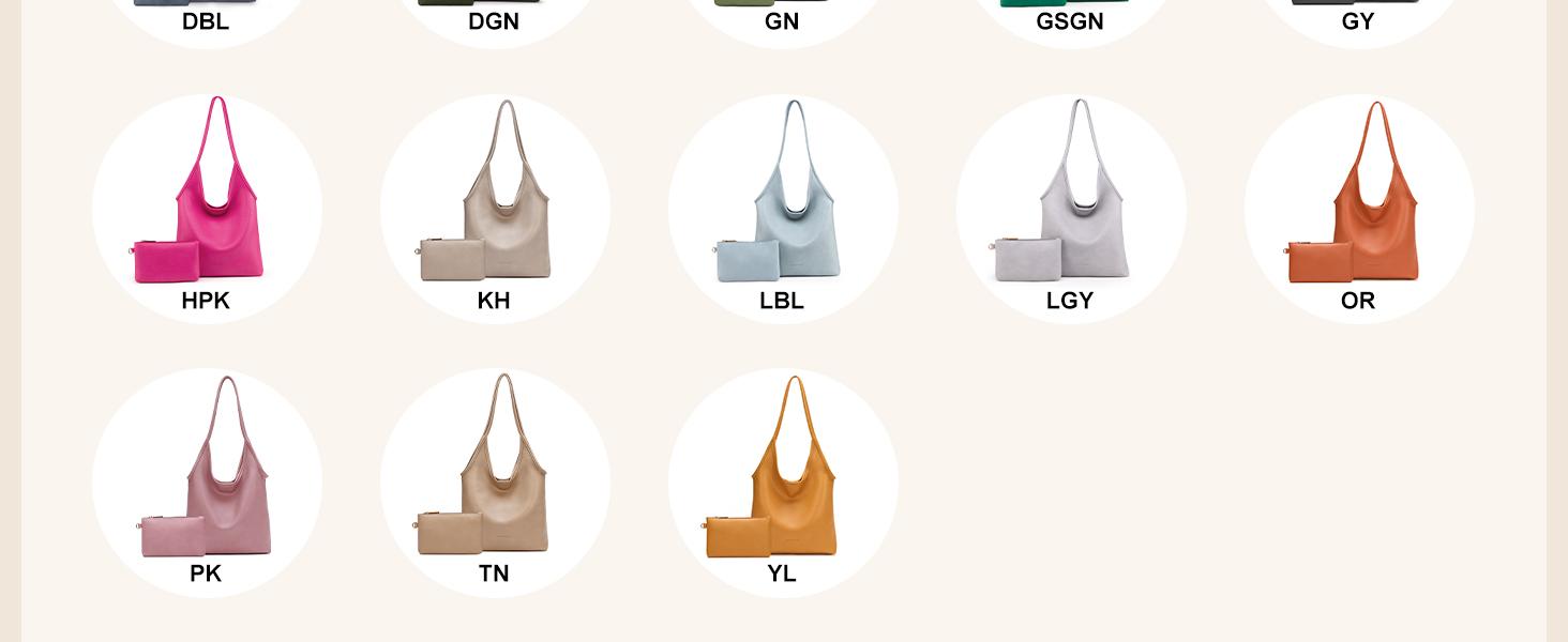 Montana West Slouchy Hobo Bags for Women Soft Designer Shoulder Purses Ladies Top Handle Handbag