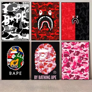 B-Bape-ED Poster Contemporary Aesthetic PP Paper Artistic Art Minimalist Wall Decor for Modern Home Creative Spaces