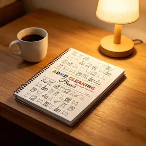 【Summervides】Cleaning Planner, Cleaning Schedule and Checklist Organizer, Daily Weekly Monthly Household Cleaning Planner, Chore Chart Notebook for Home, Family Cleaning Tasks, DIY Home Improvement, Editable Template cleaning schedule planner ADHD