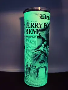 20oz Tumbler Inspired by IT Movie Design with Iconic Pennywise Character Classic Movie Scenes Glow in the Dark Drinkware Mug