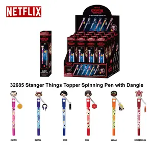 1PC Netflix Officially Licensed Stranger Things 7-Character Random One Blind Box Pens 3D Topper Spinning Stationery Halloween Christmas Gift for Desk Decoration