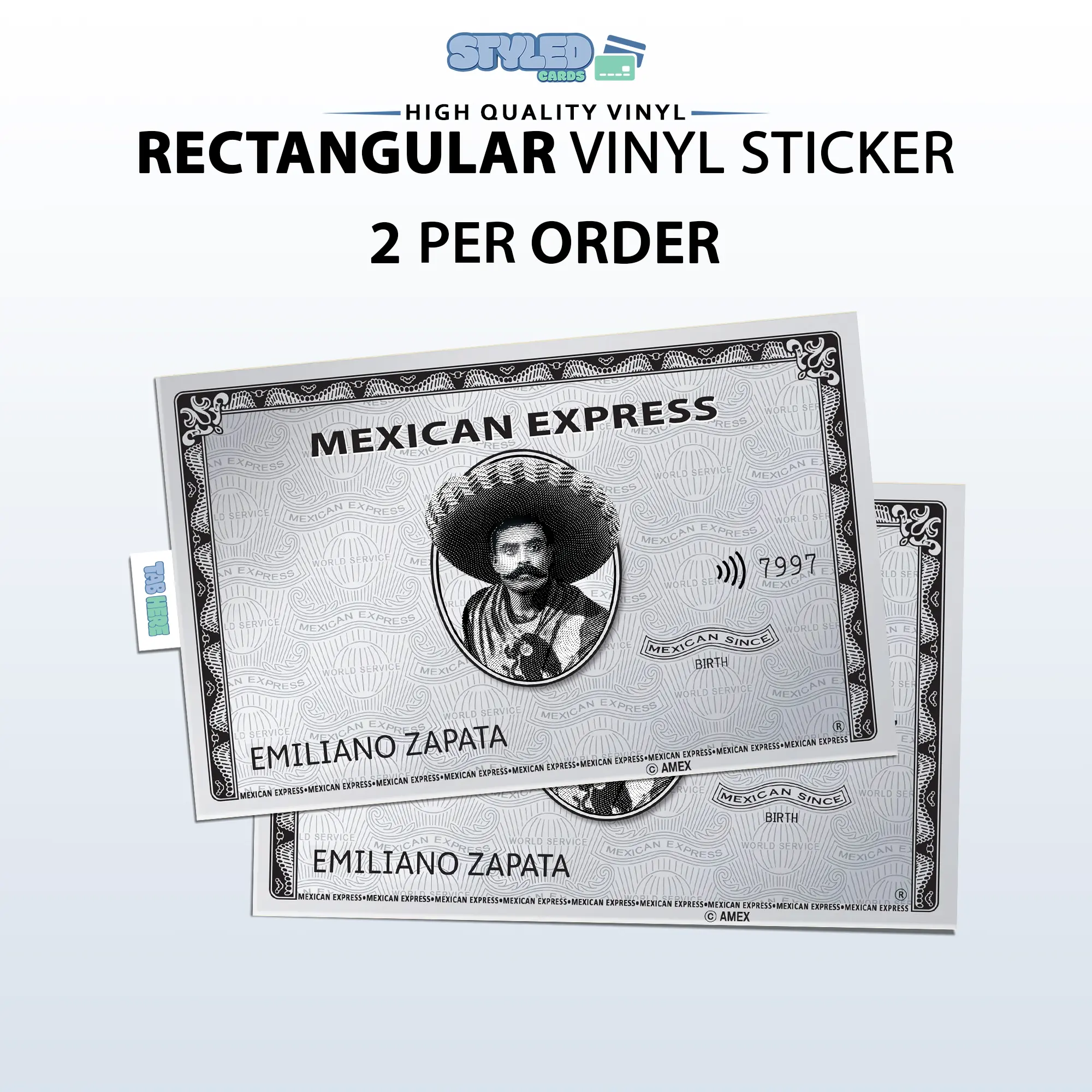zapata mexican express rectangular vinyl sticker zapata mexican express rectangular vinyl sticker