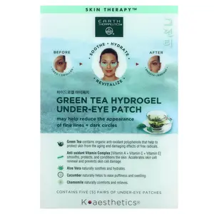Earth Therapeutics Green Tea Hydrogel Under-Eye Patch, 5 Pairs