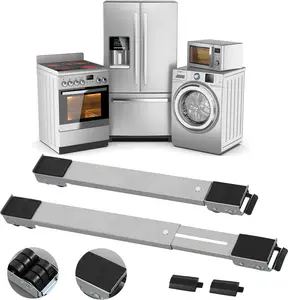 YUNMEIYI Appliance Rollers Heavy Duty Washing Machine Stand with Wheels, Furniture Dolly Mobile Roller for Refrigerators, Dryers and Dishwashers, Support 660 LB, Gray