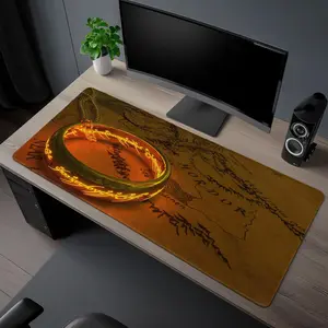 One Ring Middle-Earth Desk Pad, LOTR Gaming Mouse Pad, Fantasy Keyboard Mat, Large Non-Slip Deskmat, Tolkien Inspired Desktop Decor, Epic Adventure Workspace Setup, Unique Gift for LOTR Fans Art