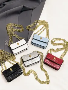 1pc Stylish Colorblock PU Crossbody/shoulder Bag, Fashionable Shoulder Bag, Color Blocked Bag, High-End Chain Strap Design, Perfect for Women's Dates and Outings