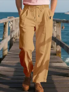 American men's loose casual linen Neapolitan Gurkha trousers