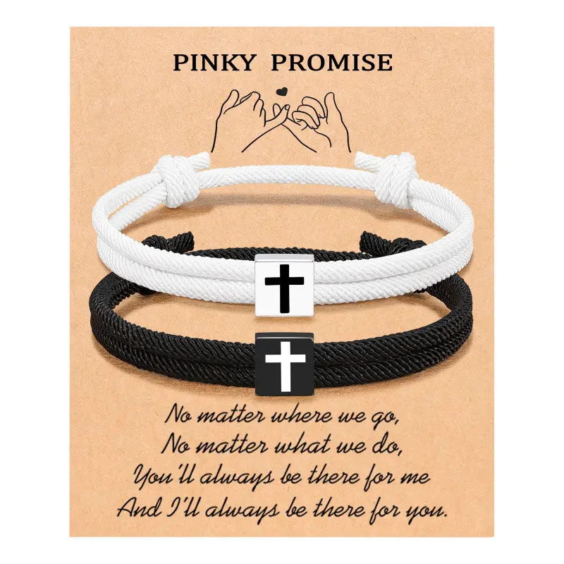 PROMISE Card+Black and White Milan Rope