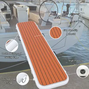 Inflatable Gangway for Yachts Portable, Durable, and Space-Saving Boarding Solution with Non-Slip EVA Surface, Stainless Steel D-Rings