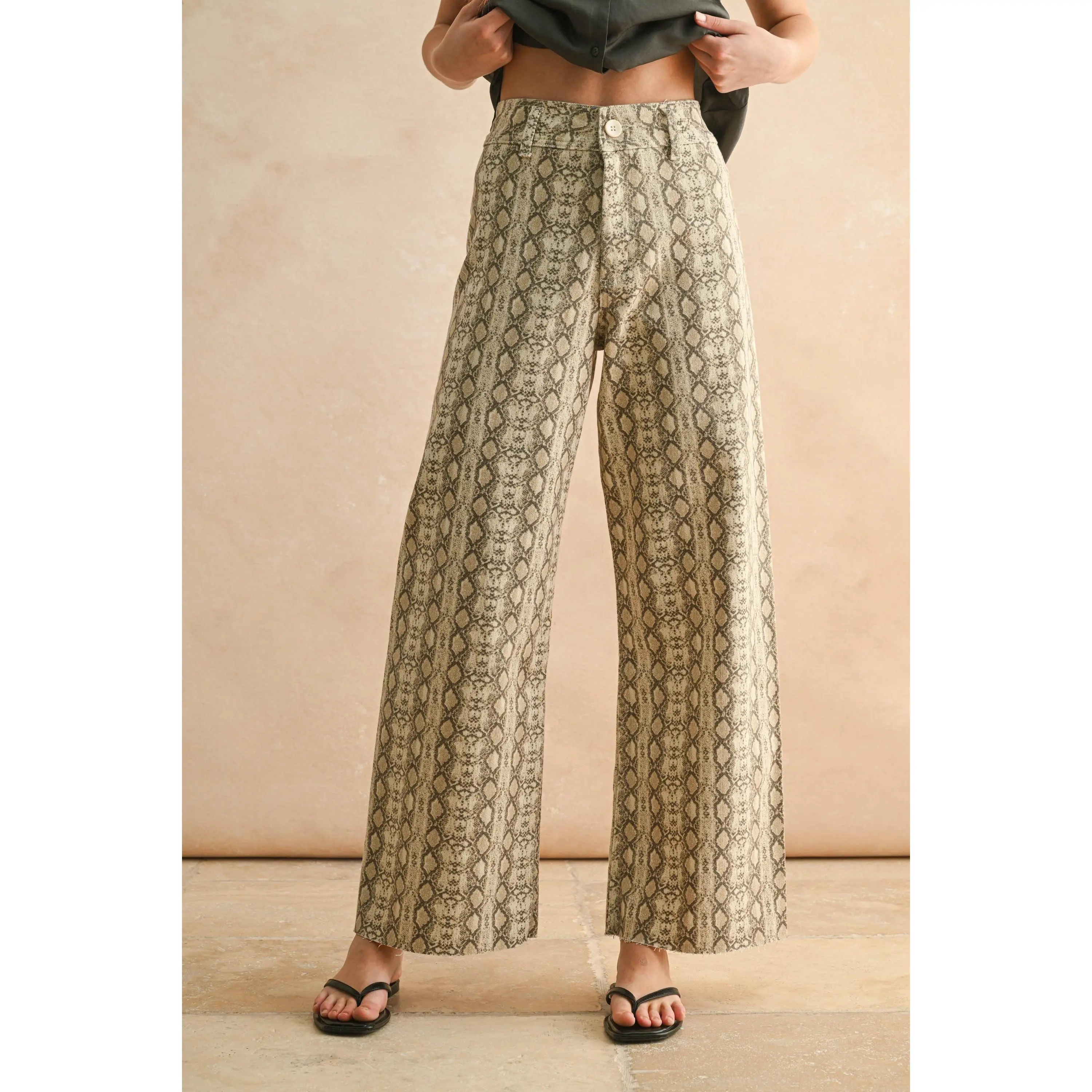Lainey Snake Print Jeans