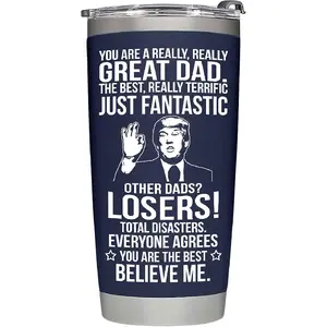 Fathers Day Gift for Dad from Daughter, Son, Kids - Funny Fathers Day Tumbler - Gifts for Husband from Wife - Present for Father - Dad Birthday Gift, Insulated Stainless Steel Tumbler 20oz, Navy