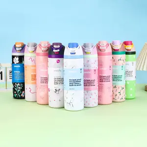 Owala Sports Water Bottle – 304 Stainless Steel Vacuum-Insulated Portable Outdoor Bottle with Straw and Carry Handle