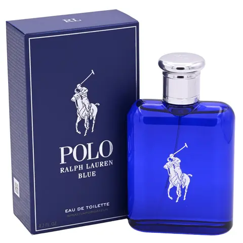 Ralph Lauren Polo Blue Men's EDT Premium Cologne Spray - 4.2 fl oz Men's Fragrance with Melon, Basil, Watermelon, Herbal Notes, Daily Wear, Invigorating Fragrance, Gifts for Him