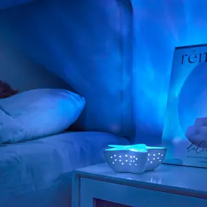 Seastar Projection Lamp, Ocean Wave Projector Light, Colorful Rotating Water Ripple Lamp, Adjustable Brightness, Perfect for Girls Room Decor, Atmosphere Light