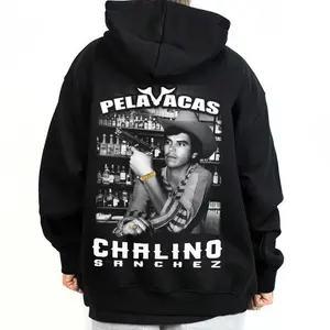 Chalino Sanchez Graphic Unisex Hoodie T-Shirt Sweatshirts Basic Fabric Fit Street Style Chicano Style Mexican Clothings Outfit Outdoor Wear  Cotton
