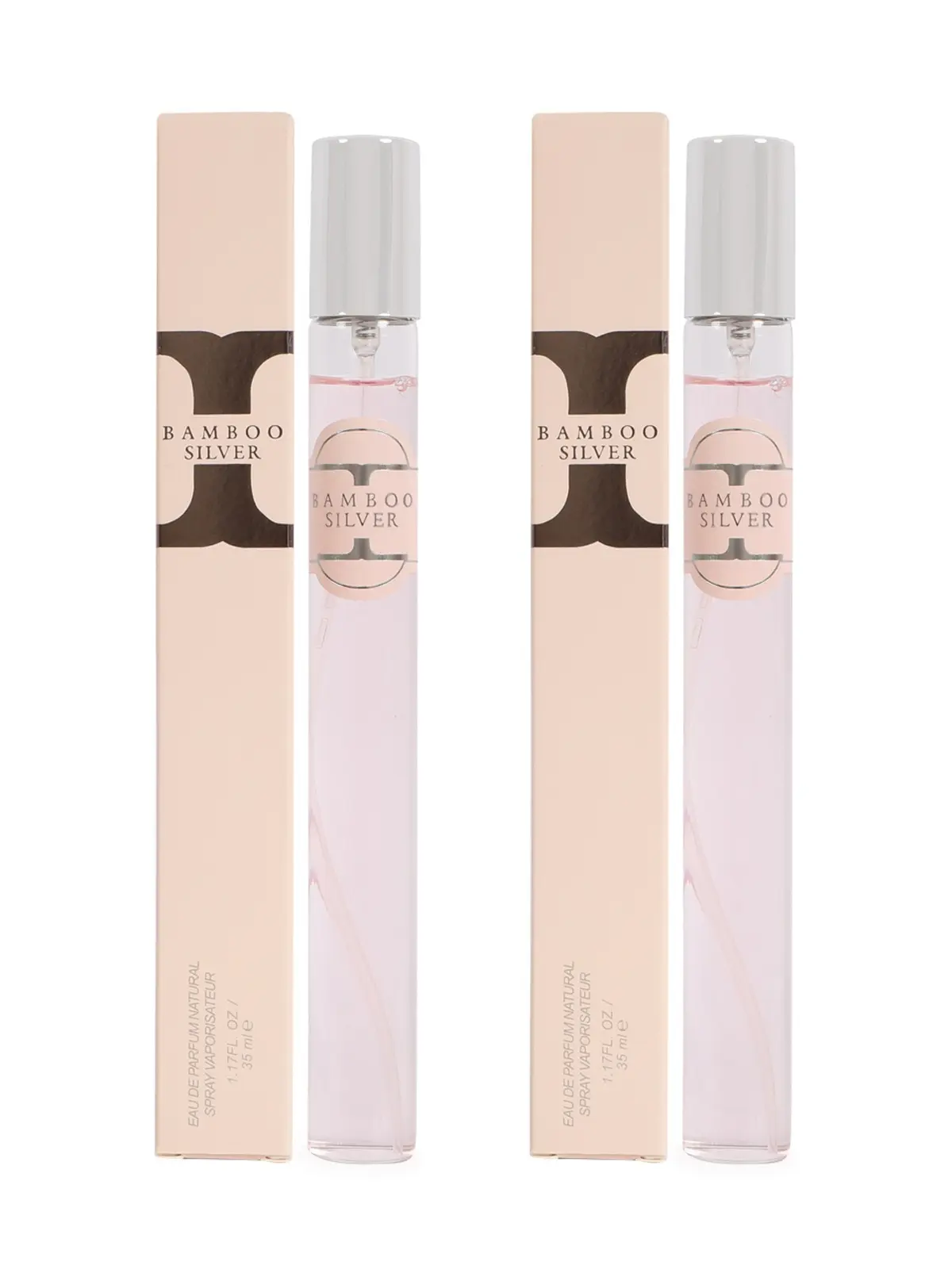 Bundle of 2Bamboo Silver Mini Eau de Parfum Natural Spray Perfume for Women 35ml/1/17fl.oz. - Women's Fragrance