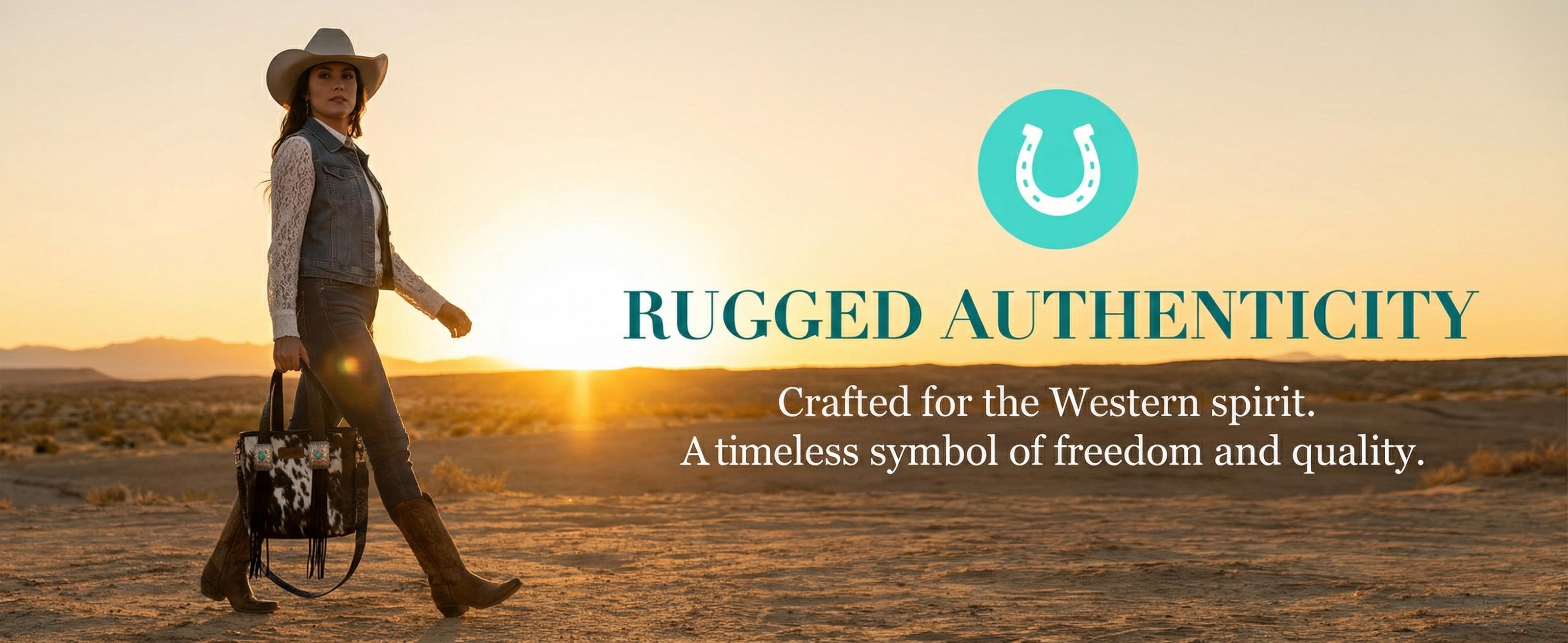 Wrangler Cowhide Top-Handle Tote Bag Western Tooling Handbag With Turquoise Stone Concho-Fall Fashion