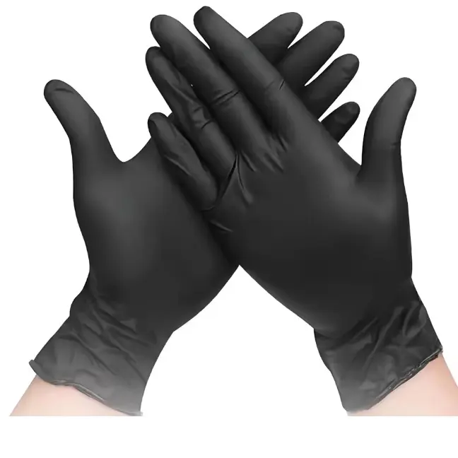 10-Pack Disposable Heat-Resistant BBQ Gloves – Food-Safe, Black, Powder-Free Cooking Gloves for Grilling & Kitchen Use