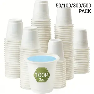3 oz Bathroom Cups 100% Compostable Cups Biodegradable Eco Friendly Cups Mouthwash Cups for Rinsing Mouth Shot Cups Disposable for Tasting