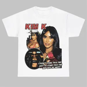 Kim Kardashian T-Shirt Vintage Rap Tee Streetwear Hip Hop Band Graphic Merch 90S Y2K, Unisex Graphic Tees Gothic Grunge Y2K Emo Scene Amity Affliction Style Clothes Menswear Womenswear Streetwear
