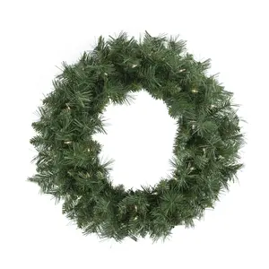 Northlight Chatham Pine Christmas Wreath 24" Cl ear Lights