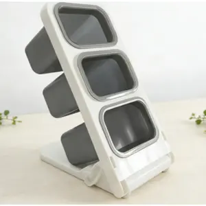 Desktop slant-insert pen holder storage box, large capacity for students and offices, marker and fountain pen stand