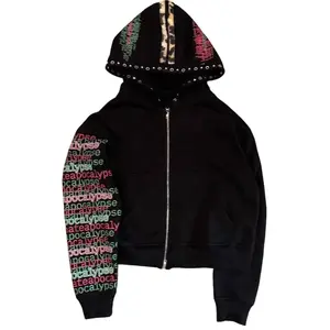 Y2K Leopard Zip Up Hoodie Women's Oversized Streetwear Harajuku Cropped Graphic Ja All Oversized for Christmas Halloween Thanksgiving Day