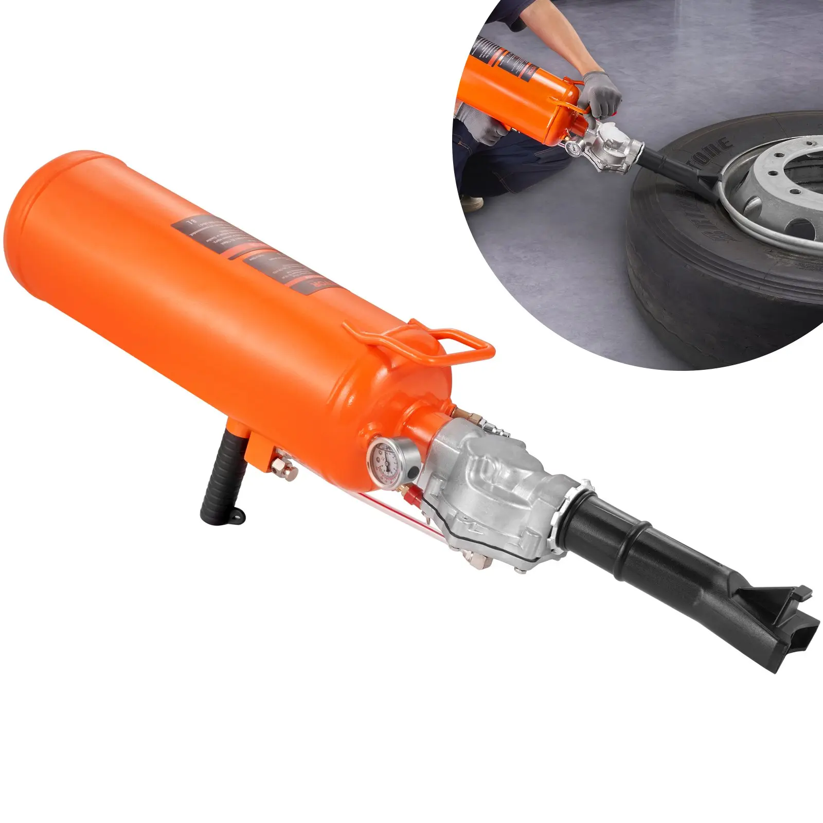 【Summerfinds】VEVOR  Tire Bead Setter, 8L Capacity, 120 PSI Air Bead Blaster, Handheld & Portable Inflation Device, 85-116 PSI for Trucks, Tractors, ATVs & Cars