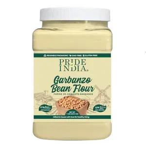 Pride of India- Garbanzo Bean Flour 1 lbs (454 gm) Earthy Nutty Slightly Sweet Taste Freshly Milled in Small Batches | Used for Baking Cooking Coating Thickening |Vegan, Gluten-Free