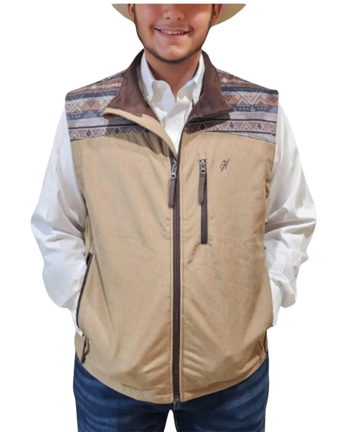 Hooey Men's Southwestern Print Softshell Jacket - Hj109tnaz