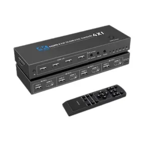4K HDMI KVM Switch 4 In 1 Out Seamless Splitter All In One with Keyboard Mouse Sync