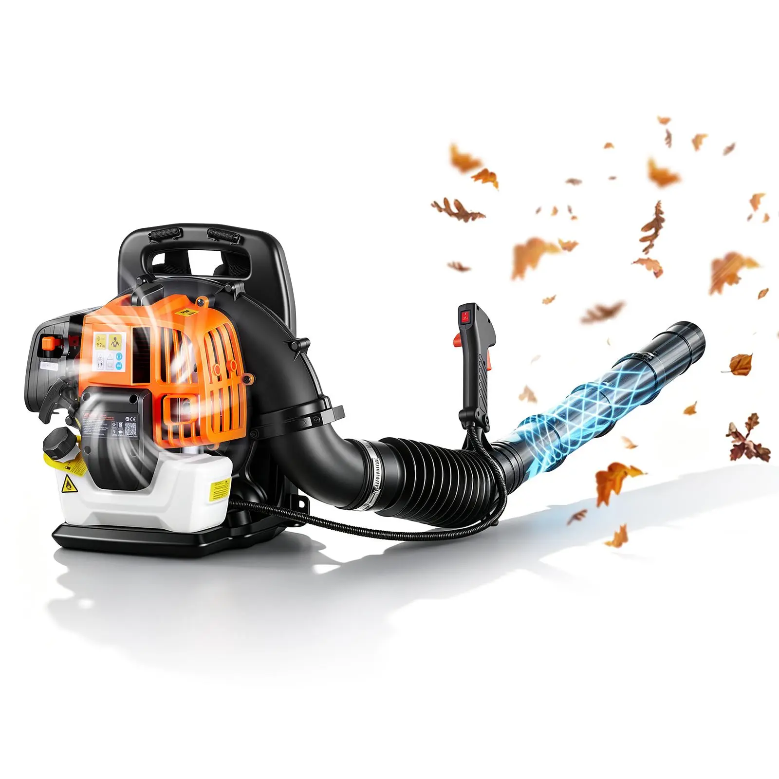 【DealsForYouDays】VEVOR Backpack Leaf Blower, 43CC 2-Stroke Engine Gas Powered Leaf Blower with 1.38L Fuel Tank, 447 CFM Air Volume, 150 MPH Air Speed, Ideal for Lawn Care, Leaves Cleaning, Yard Debris & Snow Removal