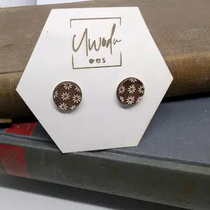 Handmade Leather Stud Earrings
