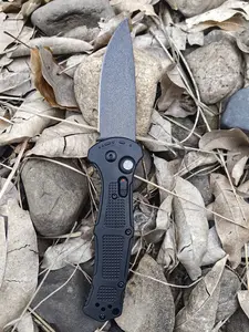 Greenish 9070 Outdoor & Survival Tactical Tool: D2 Steel Blade Pocket Knife with Non-Slip Fiberglass Handle - A Sharp, Multi-Functional EDC Folding Knife
