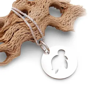 Sterling Silver Turtle Necklace for Women, 925 Sea Turtle Pendant Necklace, Dainty Ocean Animal Jewelry Gift for Her, Minimalist Beach Charm, Box Chain