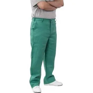 PRO-SAFE Green Cotton Flame Resistant/Retardant Pants 3 Pockets, Zipper Closure, 34" Waist, 32" Inseam HFR511-34X32
