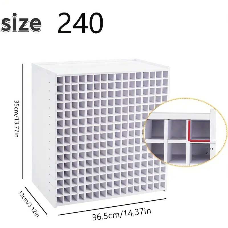 Art Pencil Shelf, Pencil Holder, Pencil Organizer, Stationery Storage Organizer for Desk, 72/120/180/240 Removable Divider Design - Suitable for Tabletops, School Supplies, and Halloween or Christmas Graffiti Pens and Card Organizers