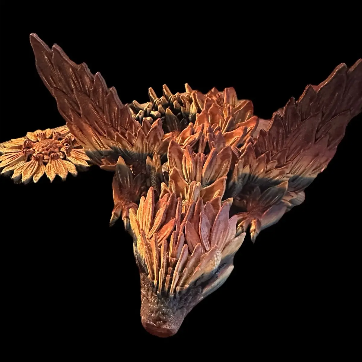 3d printed sunflower dragon