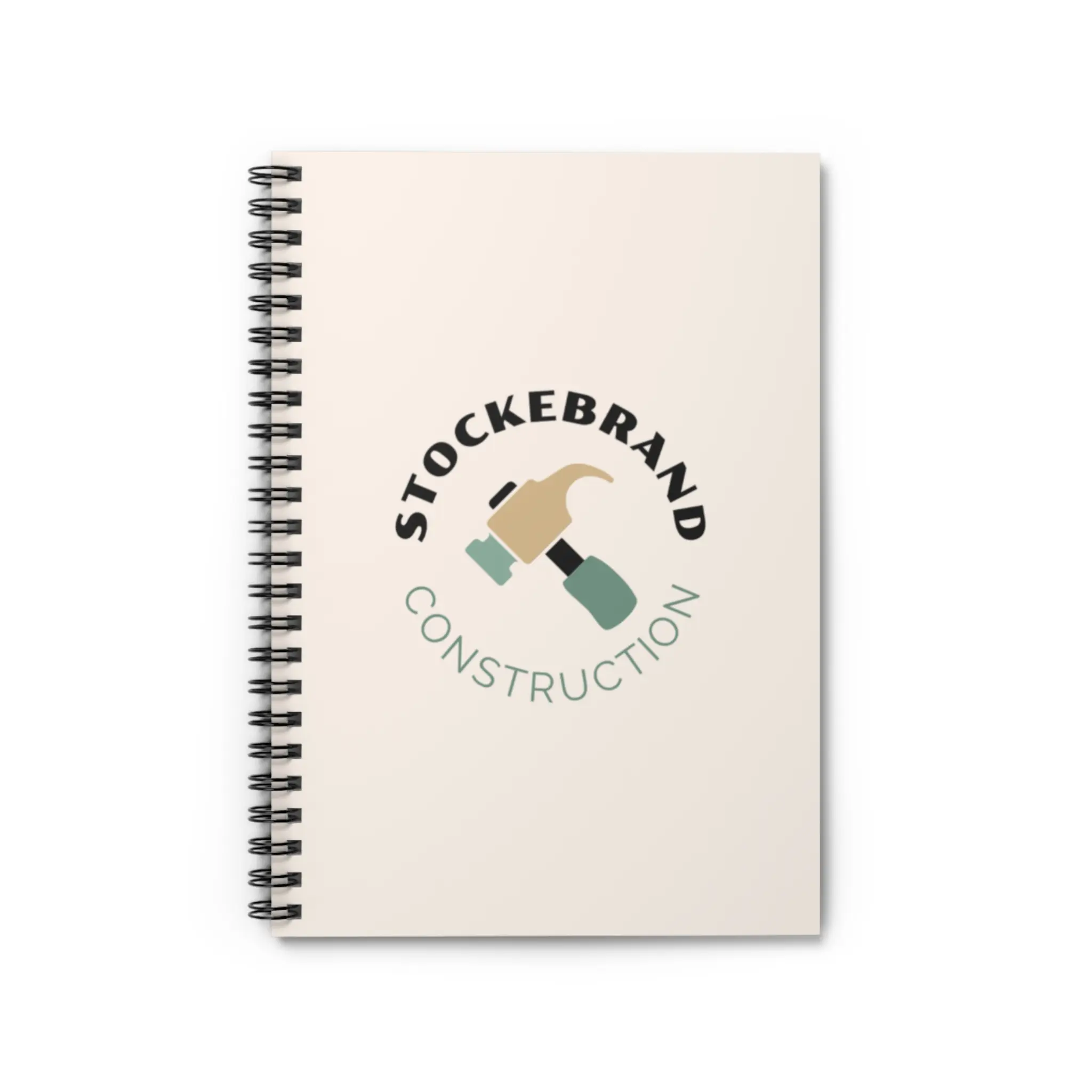 Custom Construction Spiral Notebook - Ruled Lines, Note-taking, Journaling, Work Planner, Gift for Builders, Contractors
