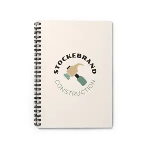 Custom Construction Spiral Notebook - Ruled Lines, Note-taking, Journaling, Work Planner, Gift for Builders, Contractors