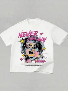 Y2K Aesthetic T-Shirt, Cyberpunk Street Style, Casual Short Sleeve, Fitted H-Type Silhouette, Perfect for Everyday Wear, Streetwear