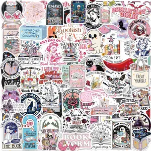 Romance Book Stickers for Kindle, 150Pcs Holographic Bookish Reading Sticker Pack Funny Glitter Vinyl Decals for Laptop iPad Phone Scrapbook - Gifts for Adults Book Lovers